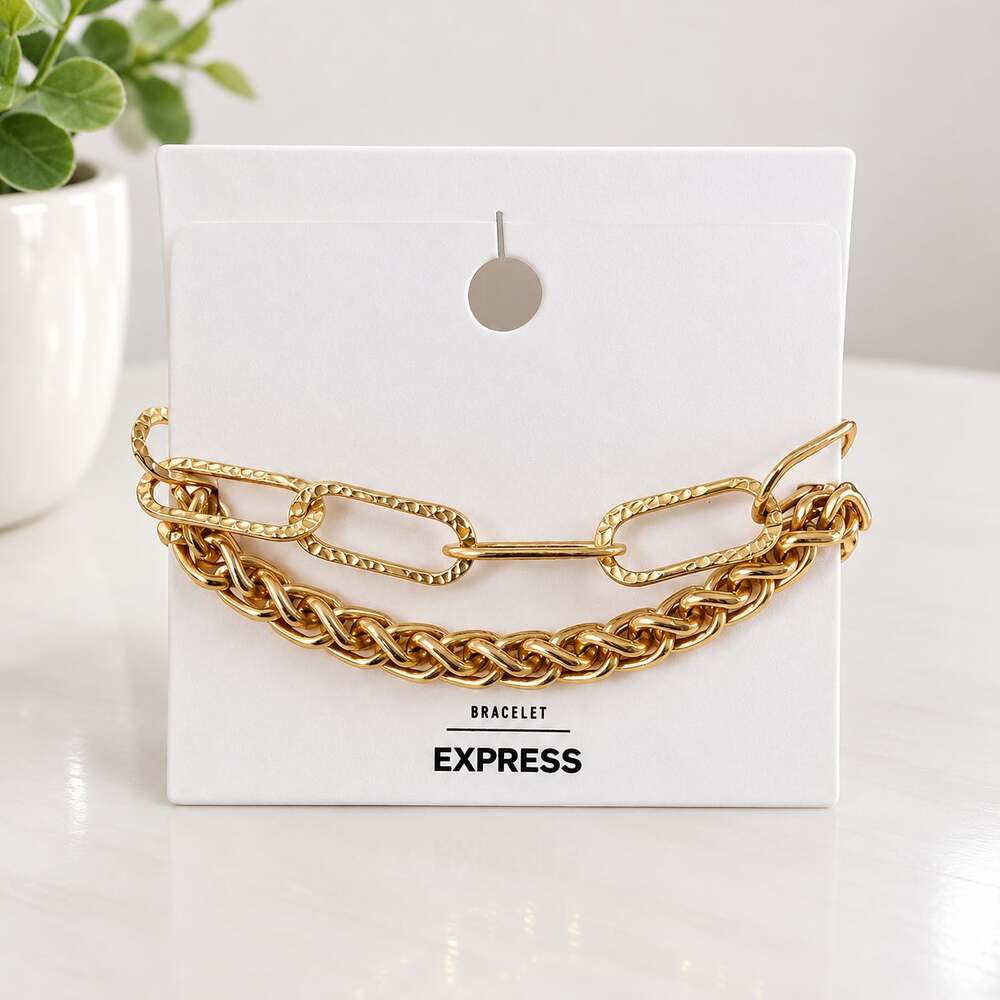 Express Gold Bracelet Stack New